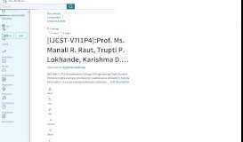 
							         [IJCST-V7I1P4]:Prof. Ms. Manali R. Raut, Trupti P. Lokhande ... - Scribd								  
							    
