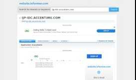
							         ijp-idc.accenture.com at WI. Application Unavailable - Website Informer								  
							    