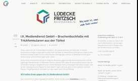 
							         I.K. Mediendienst GmbH - Lüdecke & Fritzsch Rechtsanwälte								  
							    
