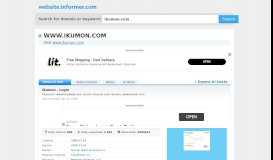 
							         ikumon.com at WI. iKumon - Login - Website Informer								  
							    