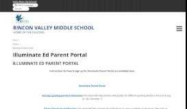 
							         Illuminate Ed Parent Portal - Rincon Valley Middle School - School Loop								  
							    