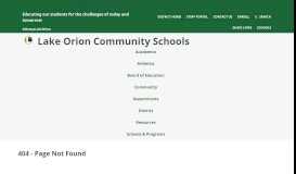 
							         Illuminate Links - Lake Orion Community Schools								  
							    