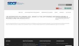 
							         I'm interested in joining SDC. What is the difference between being a ...								  
							    