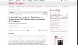 
							         Image-guided Intervention in Management of Complications of Portal ...								  
							    