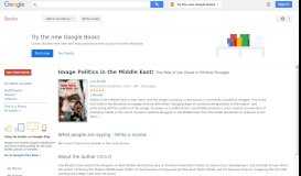 
							         Image Politics in the Middle East: The Role of the Visual in ...								  
							    