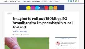 
							         Imagine to roll out 150Mbps 5G broadband to 1m premises in rural ...								  
							    