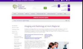 
							         Imaging and Radiology | Hunt Regional Healthcare								  
							    