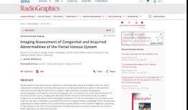 
							         Imaging Assessment of Congenital and Acquired Abnormalities of the ...								  
							    