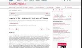 
							         Imaging of the Porta Hepatis: Spectrum of Disease | RadioGraphics								  
							    