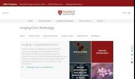 
							         Imaging/Radiology Clinic | Stanford Health Care								  
							    