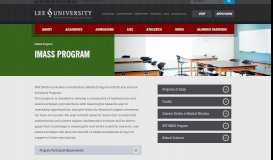 
							         iMASS Scholarship - Lee University								  
							    