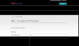 
							         IMC - Investment Practice - Fitch Learning								  
							    