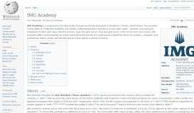 
							         IMG Academy - Wikipedia								  
							    