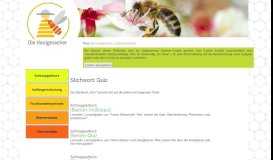 
							         Imkerei-Portal - Quiz - Stichwort - Die Honigmacher								  
							    