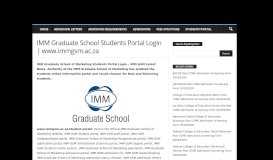 
							         IMM Graduate School Students Portal Login | www.immgsm.ac.za ...								  
							    