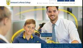 
							         Immanuel Lutheran College: Homepage								  
							    