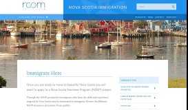 
							         – Immigrate Here - Nova Scotia Immigration								  
							    
