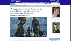 
							         Immigration reform in Europe | VOX, CEPR Policy Portal - VoxEU								  
							    