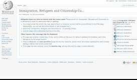 
							         Immigration, Refugees and Citizenship Canada - Wikipedia								  
							    