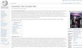 
							         Immortal: The Invisible War - Wikipedia								  
							    