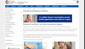 
							         ImmTrac2, the Texas Immunization Registry								  
							    
