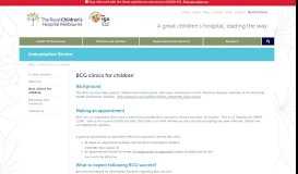 
							         Immunisation Service : BCG clinics for children								  
							    