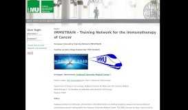 
							         IMMUTRAIN – Training Network for the Immunotherapy of Cancer ...								  
							    
