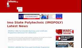 
							         Imo State Polytechnic (IMOPOLY) Latest News - Myschool								  
							    