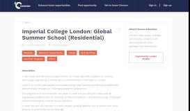
							         Imperial College London: Global Summer School (Residential) | ECL ...								  
							    