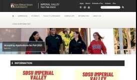 
							         Imperial Valley | IVC | SDSU								  
							    