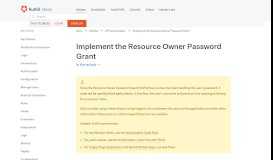 
							         Implement the Resource Owner Password Grant - Auth0								  
							    