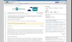 
							         Implementation and evaluation of Stanford Health Care direct-care ...								  
							    