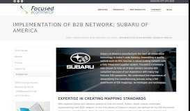 
							         Implementation of B2B Network: Subaru of America - Focused E ...								  
							    