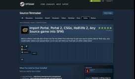 
							         Import Portal, Portal 2, CSGo, Half-life 2, Any Source game into SFM								  
							    
