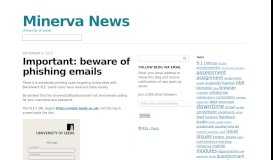 
							         Important: beware of phishing emails | Minerva News								  
							    