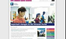 
							         Important changes to the Intranet Portal - The University of Nottingham								  
							    