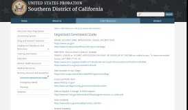 
							         Important Goverment Links | Southern District of California								  
							    