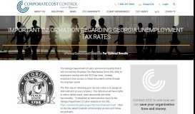 
							         Important Information Regarding Georgia Unemployment Tax Rates								  
							    