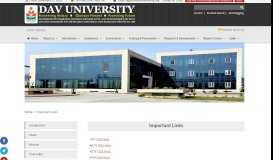
							         Important Links - DAV University								  
							    