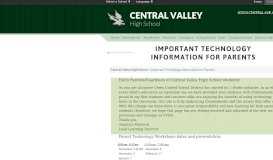 
							         Important Technology Information for Parents - Central Valley High ...								  
							    