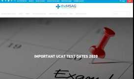 
							         Important UCAT Test Dates 2019 (UKCAT Test ... - theMSAG								  
							    
