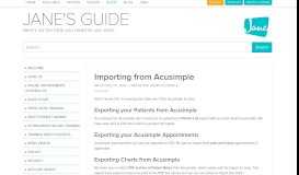 
							         Importing from Acusimple | Jane App - Practice Management Software ...								  
							    