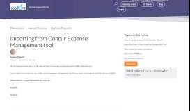 
							         Importing from Concur Expense Management tool : SaasAnt Support ...								  
							    