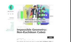 
							         Impossible Geometry: Non-Euclidean Cubes - Alan Zucconi								  
							    