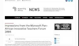
							         Impressions from the Microsoft Pan-African Innovative Teachers ...								  
							    