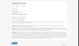 
							         Impressum - Cyklop Portal								  
							    