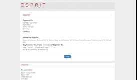 
							         Imprint - ESPRIT Retail Partner Portal								  
							    