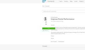
							         Improve Portal Performance - SAP Archive								  
							    