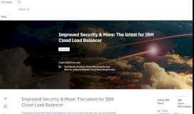 
							         Improved Security & More: The latest for IBM Cloud Load Balancer | IBM								  
							    