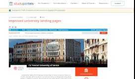 
							         Improved university landing pages | Studyportals								  
							    